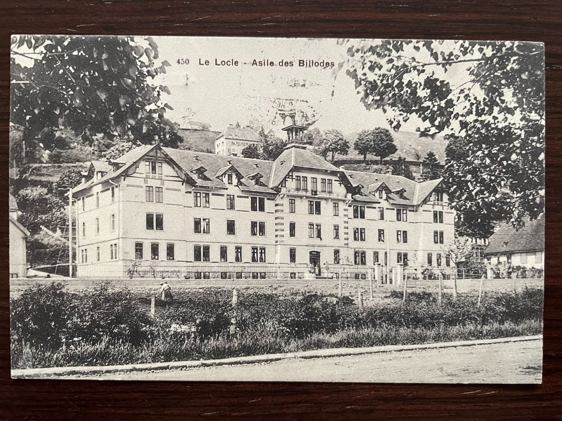 Cartoline postali: LE LOCLE Asile des Billodes, animée, 1908 – Usato da Wald ZH venduto da TLILEF