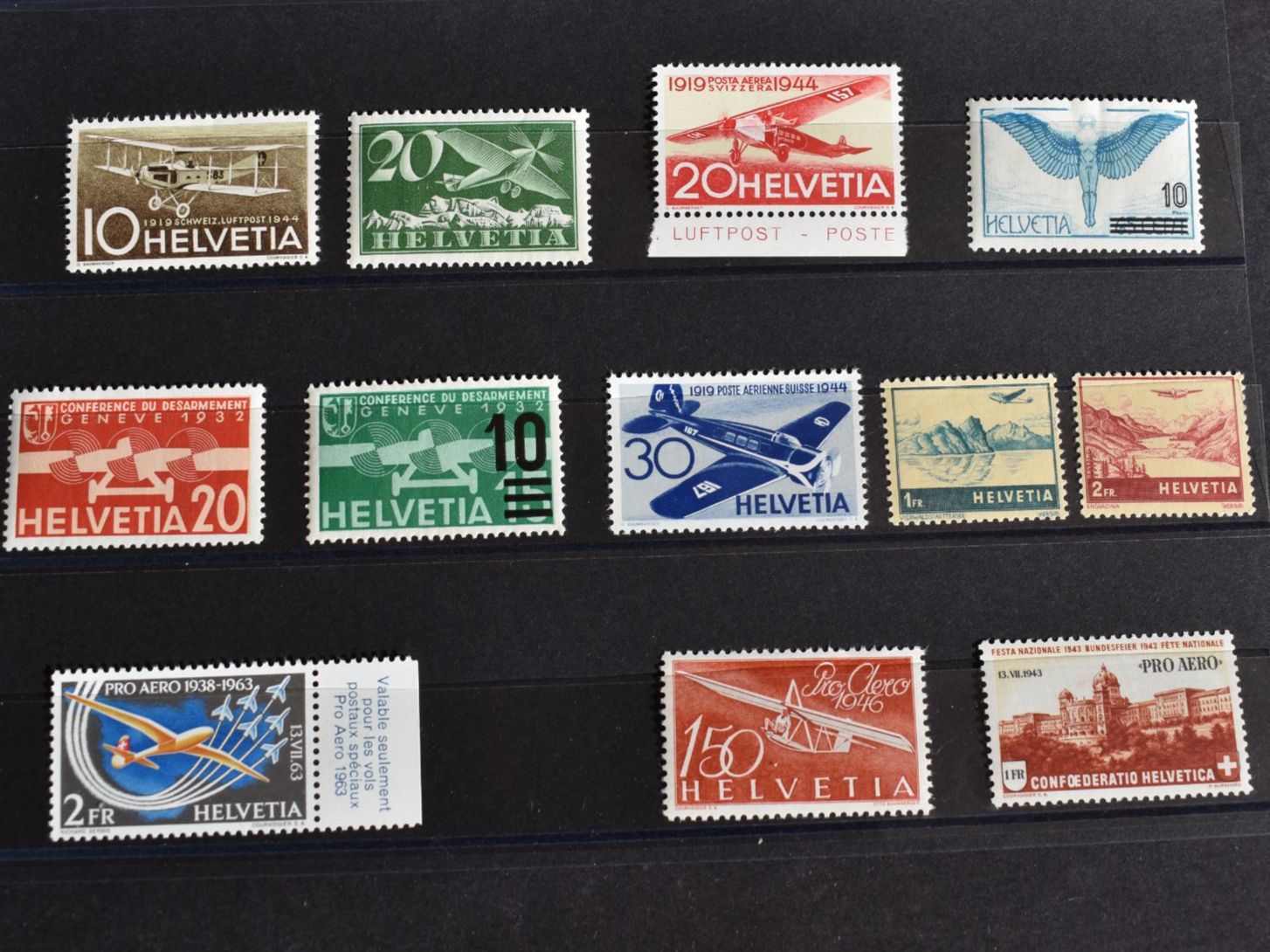 Tous les timbres: 12 Flugpostmarken Postfrisch **    B2409F – Neuf (Voir description) à Bettingen par Gluscht-Oase