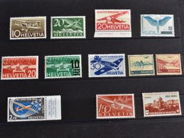 12 Flugpostmarken Postfrisch **    B2409F