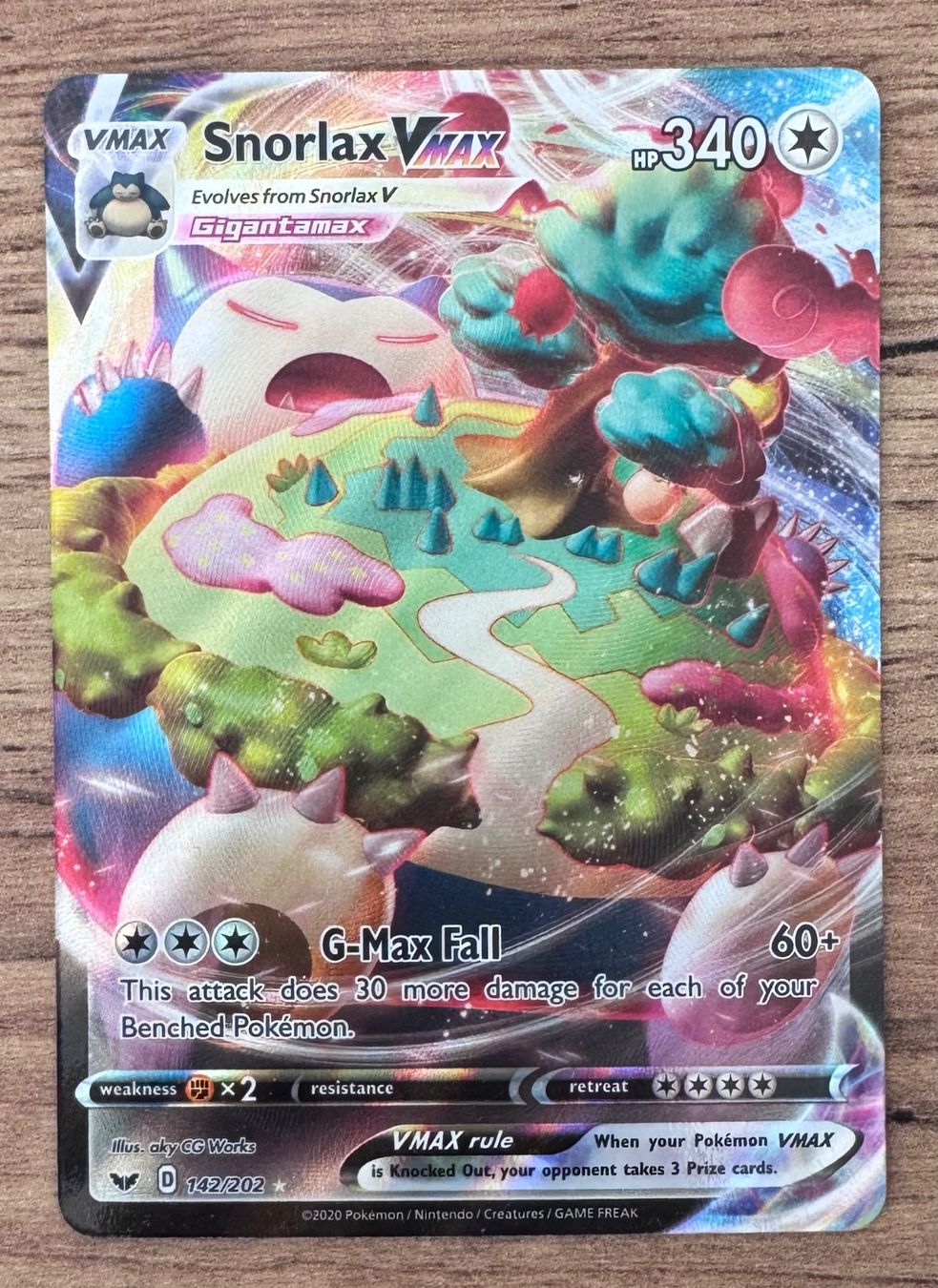 Pokémon Sammelbilder & Trading cards: Snorlax VMAX Pokemon Sword Shield 142 – Gebraucht aus Andelfingen von