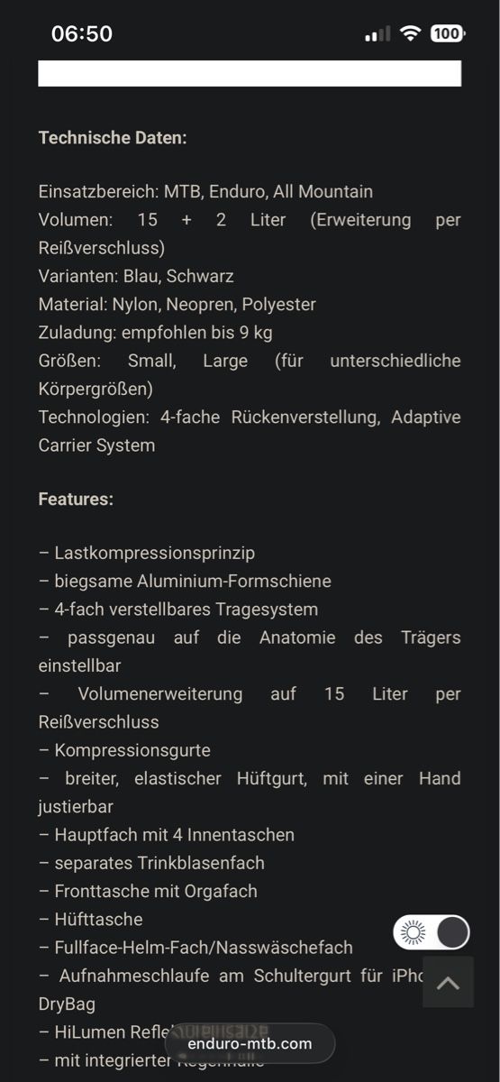 Ergon Zaini: Ergon BA3 Super Enduro Rucksack (Fahrradrucksack) – Usato da Merenschwand venduto da ___niggi___ 4