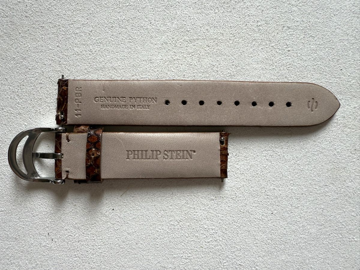 Bracciali & Braccialetti: Philip Stein Uhrenarmband, Pythonleder NEU – Nuovo (secondo la descrizione) da Uerikon venduto da Irina108 1