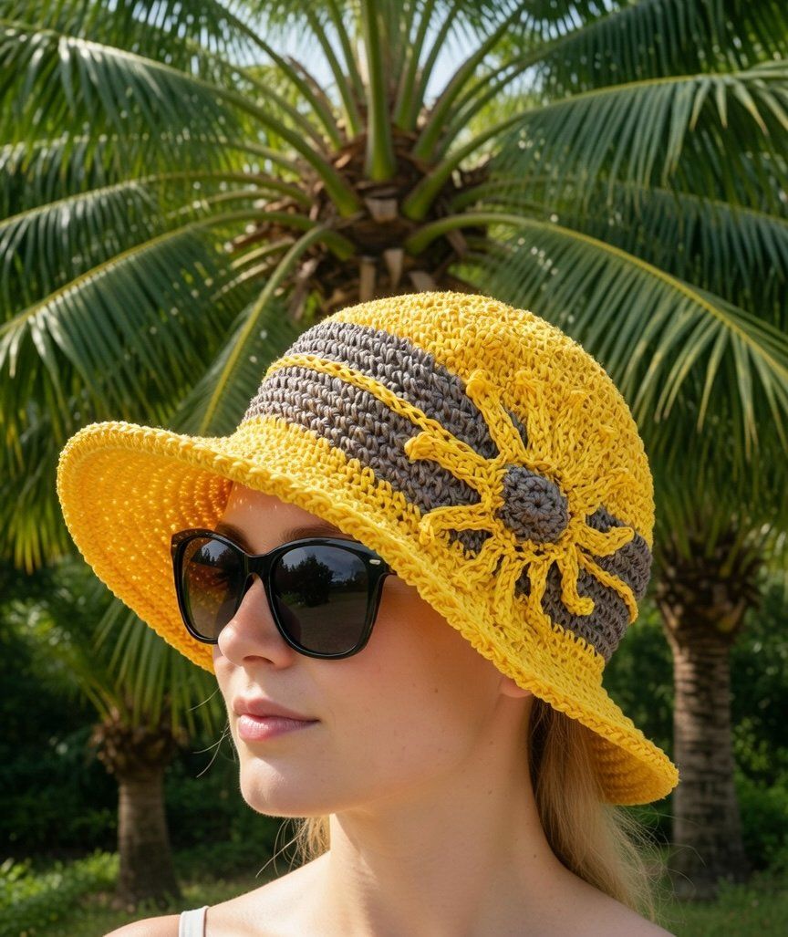 Hüte, Mützen & Caps: Auffälliger, trendiger Sonnenhut in angesagter Modefarbe – Neu und originalverpackt aus Surava von Kopfsache