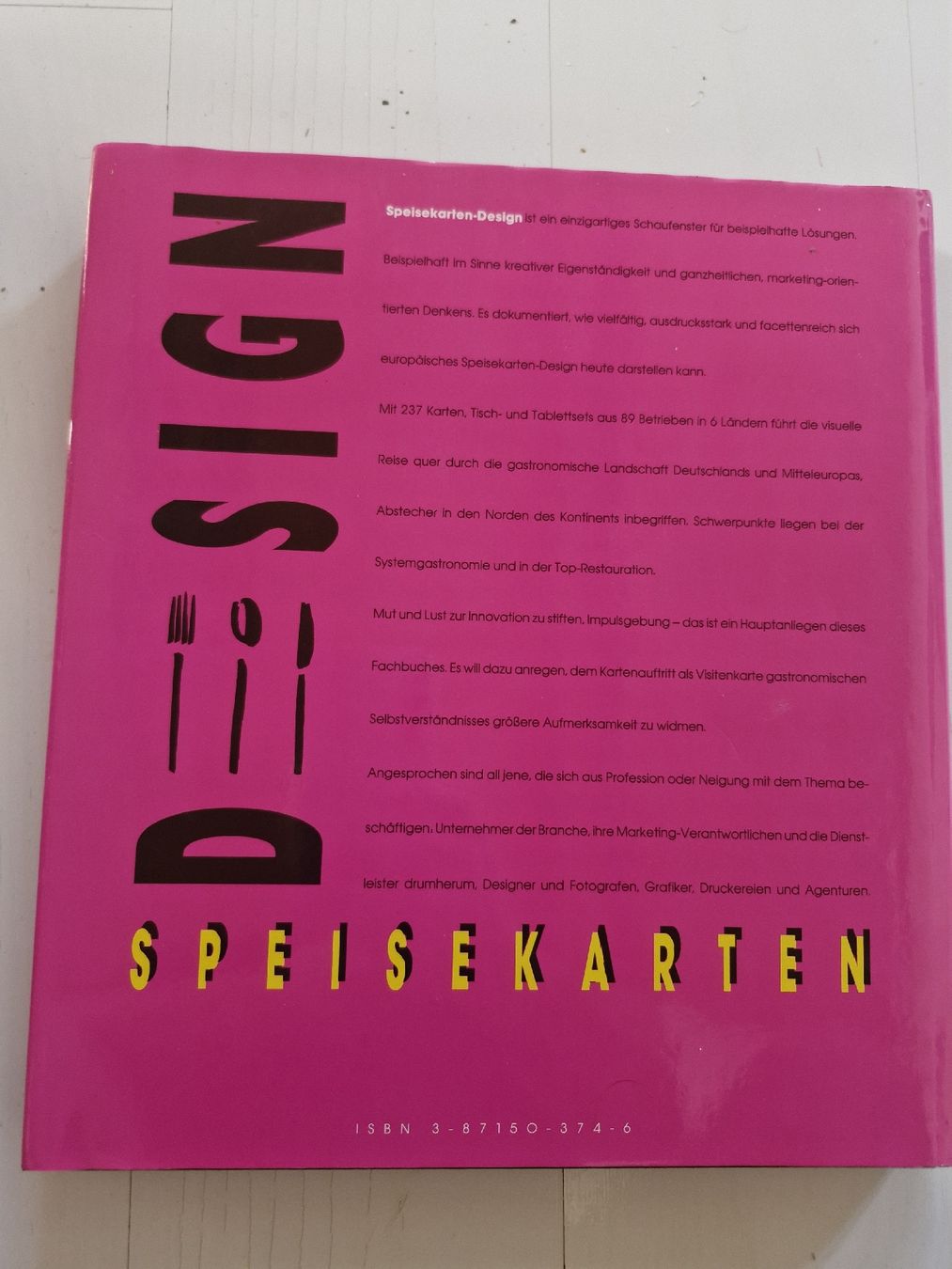 Livres: Design Speisekarten Buch – D'occasion à Münchwilen TG par Smooth1 1
