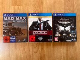 PS4 Games: Mad Max Ripper, Hitman Steelbook, Batman! Top!
