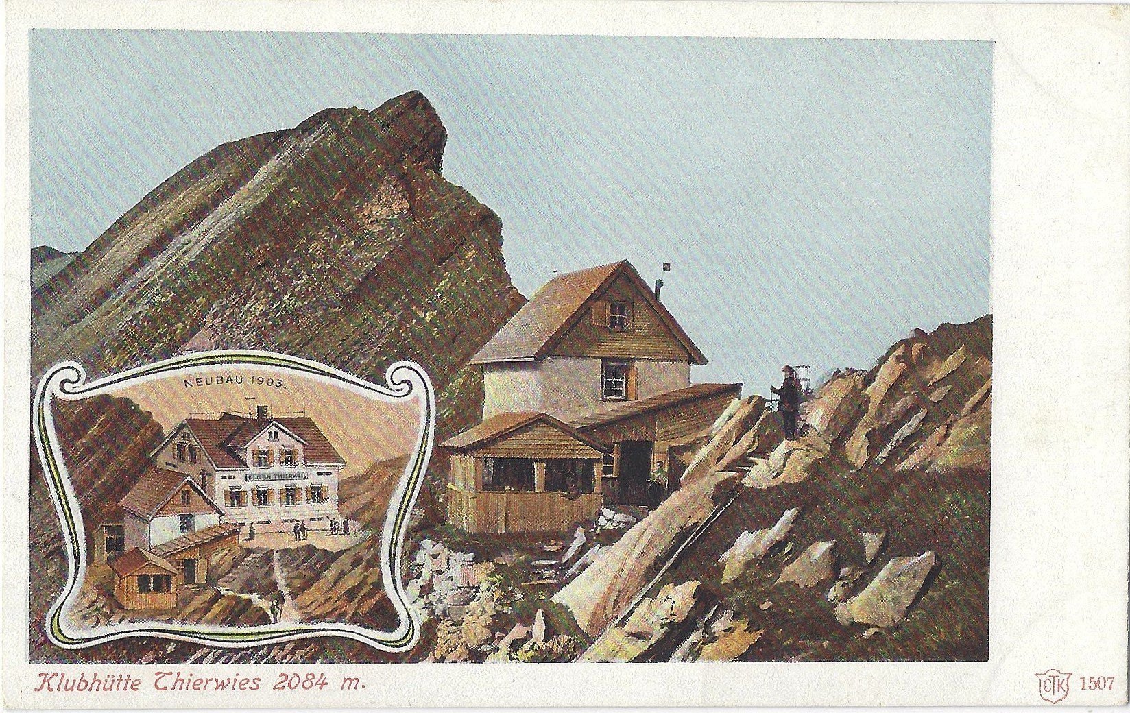 Cartoline postali: Klubhütte  Thierwies  2084  m. – Usato da Bütschwil venduto da Jackson1A