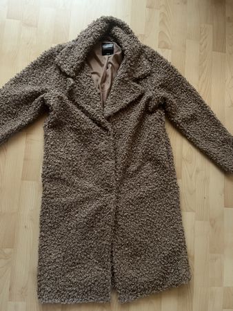 Mantel Teddyfell Optik braun Grösse M 