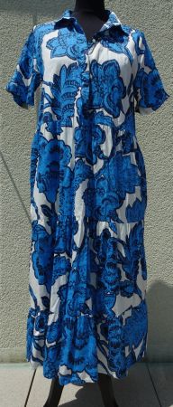 Kleid Smith & Soul Gr. M blau schwarz Blusenkleid Maxikleid