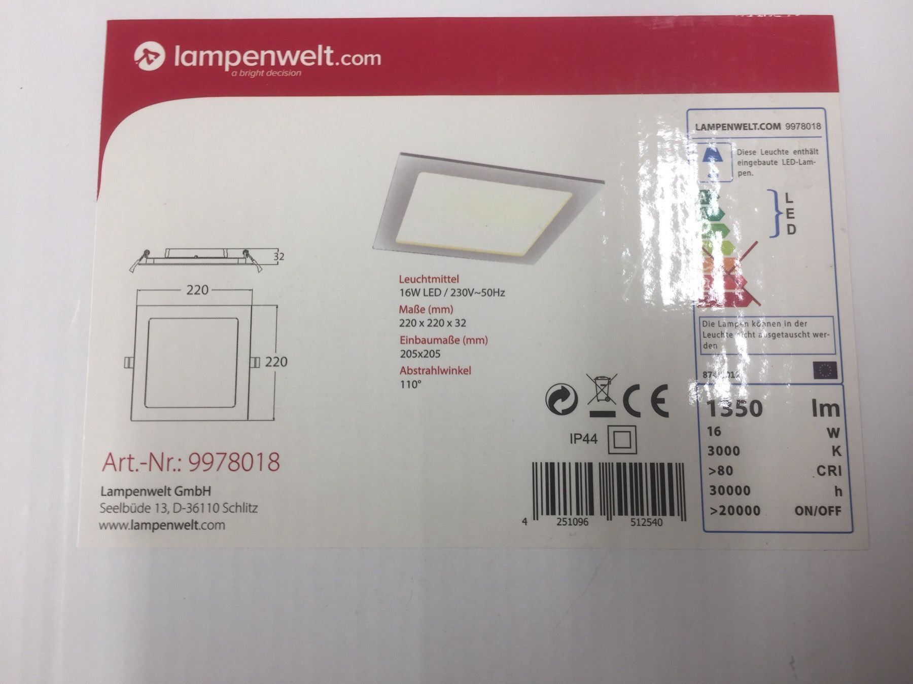 Ikea Lampadari & plafoniere: Deckenlampe 16W LED-Neuwertig!. – Nuovo (secondo la descrizione) da Bolligen venduto da Astrophysiker06 1