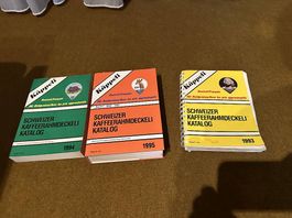 Cataloghi Kaffeerahmdeckeli Svizzeri 1993, 1994, 1995
