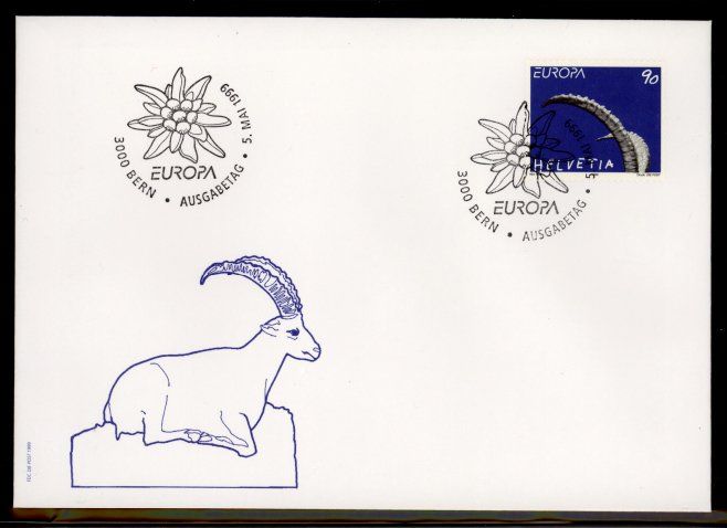 Alle Briefmarken: 1999, FDC, Europa (Nr. 972) – Gebraucht aus Willisau von Vollstempel