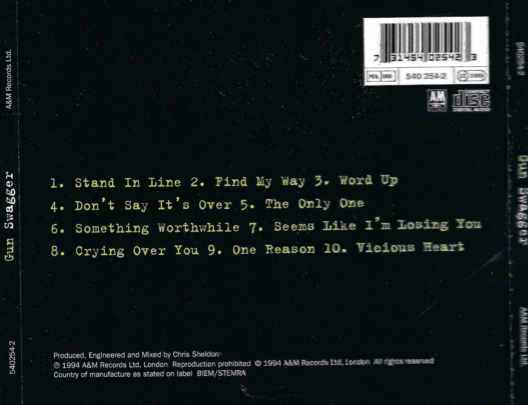 CD: CD: GUN - Swagger – Usato da Rotkreuz venduto da groeli69 1