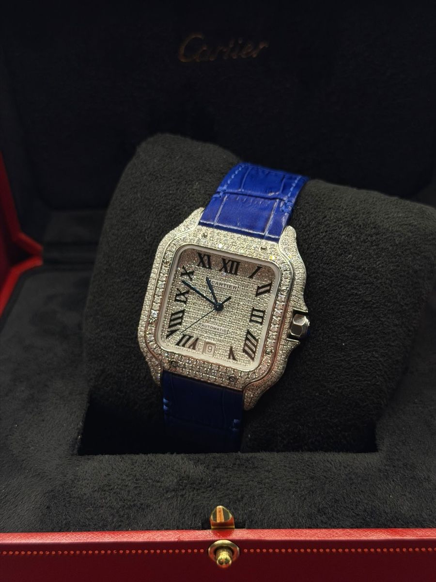 Cartier Uhren: Santos Custom Iced Out Custom Full set – Gebraucht aus Fully von Melvin5