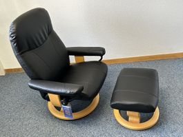 Stressless Sessel mit Hocker Classic neu Grösse Medium 