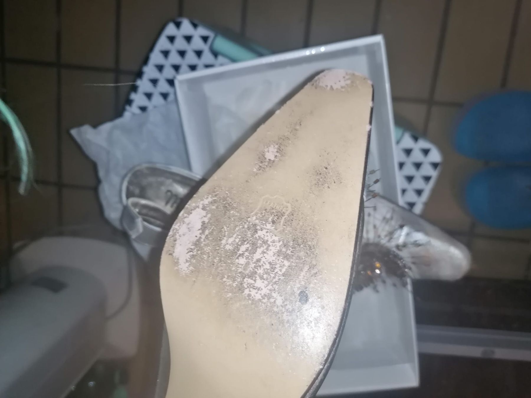Scarpe da donna: Marlene Slingpumps, Silber, Gr. 38, Exotisch verziert! – Usato da Birrwil venduto da inf_2qrx 6