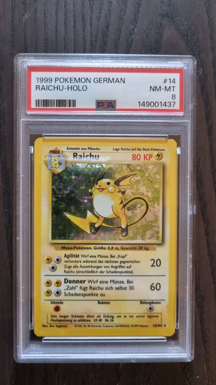 Pokémon Carte collezionabili: Pokémon Raichu Holo Base Set PSA 8 Deutsch – Usato da Bern venduto da NeoSatoshi