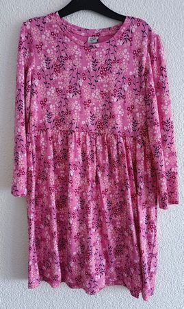 Rosa Blümchen Kleid, Gr. 122, ideal für den Herbst!