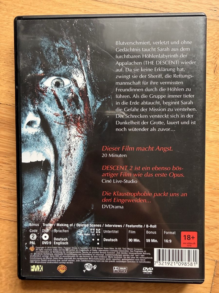 Tous les DVDs: The Descent Part 2 - DVD – D'occasion à Kölliken par nerdorado 1