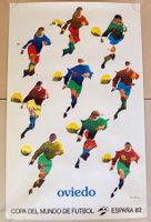 🟡Fussball WM 1982 ESPANA Oviedo ORIGINAL VINTAGE Poster