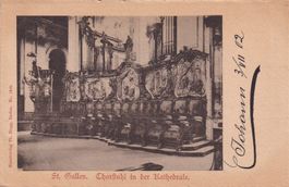 St. Gallen Chorftuhl in der Kathedrale  1902