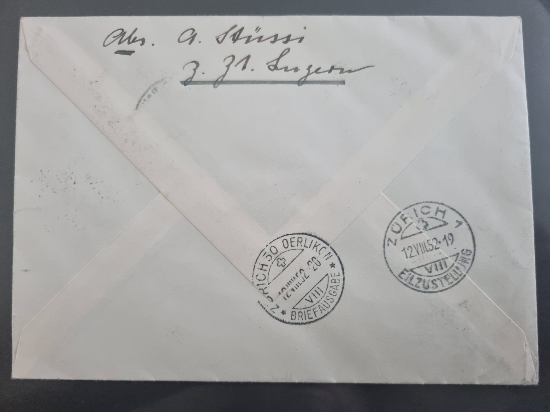 Tutti i francobolli: 1952 : Pro Patria Serie auf R-Express Brief – Usato da Gümligen venduto da Geniusbuy 1