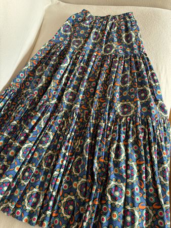 Gonna lunga DOUBLE J, fantasia, taglia S, Made in Italy