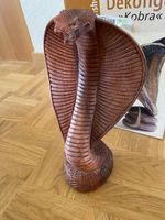 Holzspulptur Kobra