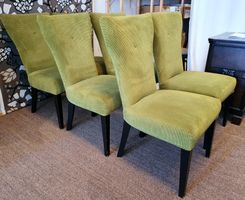 6er Set Stühle, olivgrün