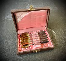 Antikes Löffel-Set im Originaletui