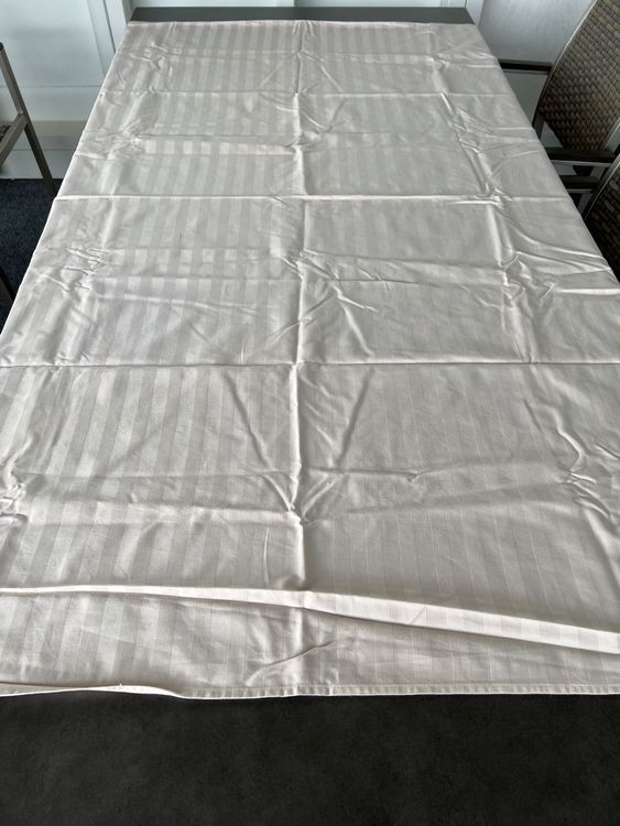 Sourcing Map Tischdecke Rund, 122 Cm | Mit Stickerei & Häkelspitze Im Landhausstil | Farbe Beige-Rose | Aus Polyester, Pflegeleicht