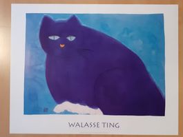 Walasse Ting I stand in middle of the sea, and see  (Katze)