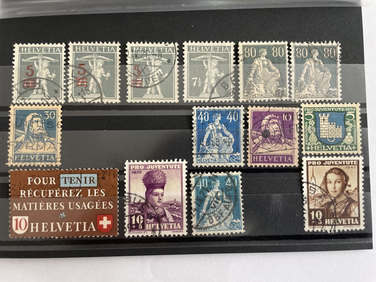 Tutti i francobolli: Lot Abart Marken  – Usato da Muri AG venduto da Briefmarke-Schweiz