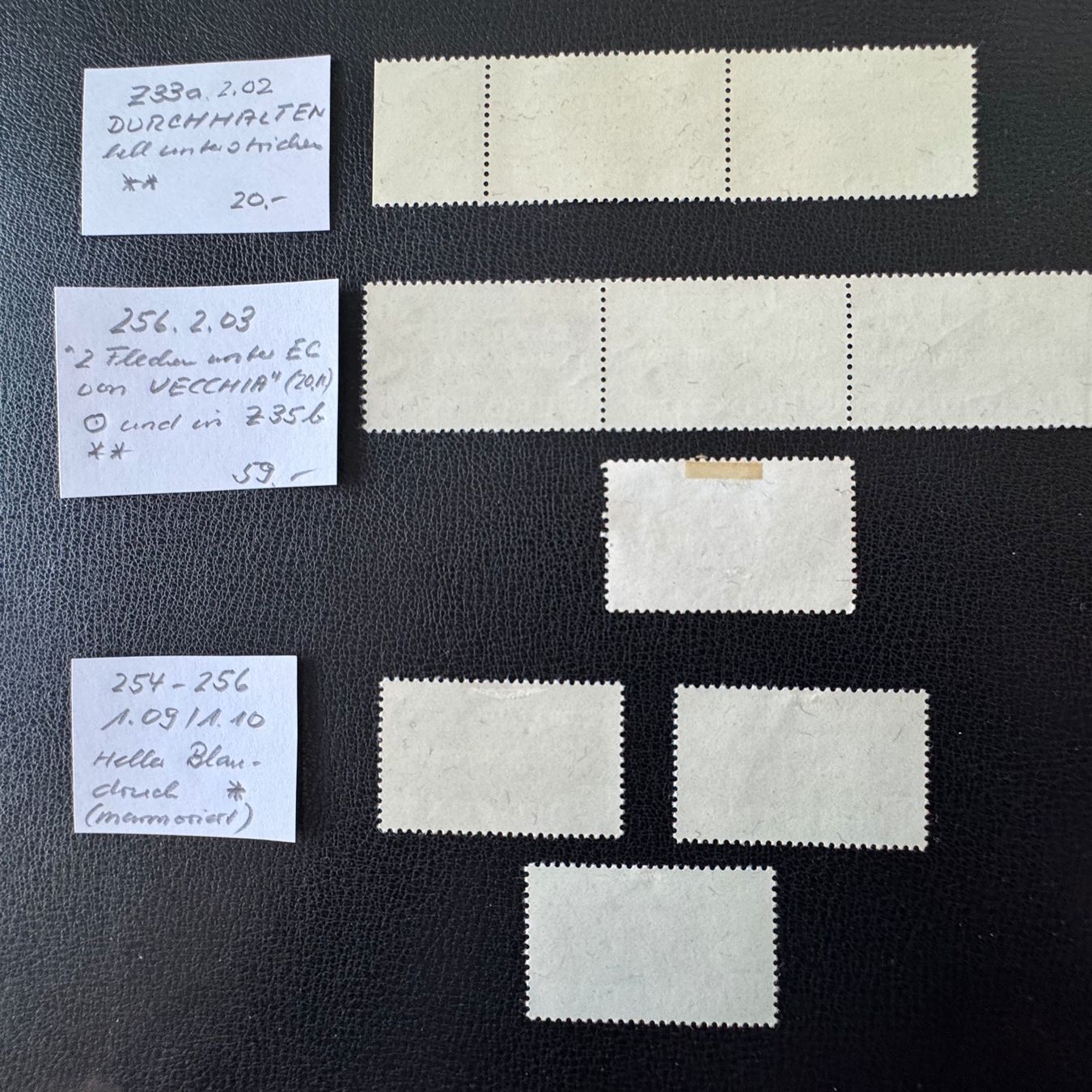 Alle Briefmarken: Altstoffverwertung 1942, Abarten, postfrisch/ungebraucht – Gebraucht aus Stallikon von HILDECH1 6