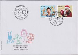 2020, J426A+J427A sauberer Ersttags-Brief Pro Juventute.