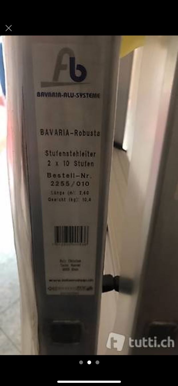 Leitern: BAVARIA Robusta Stufenstehleiter 2x10 Stufen – Neu und originalverpackt aus Stein SG von Pneurutz 1