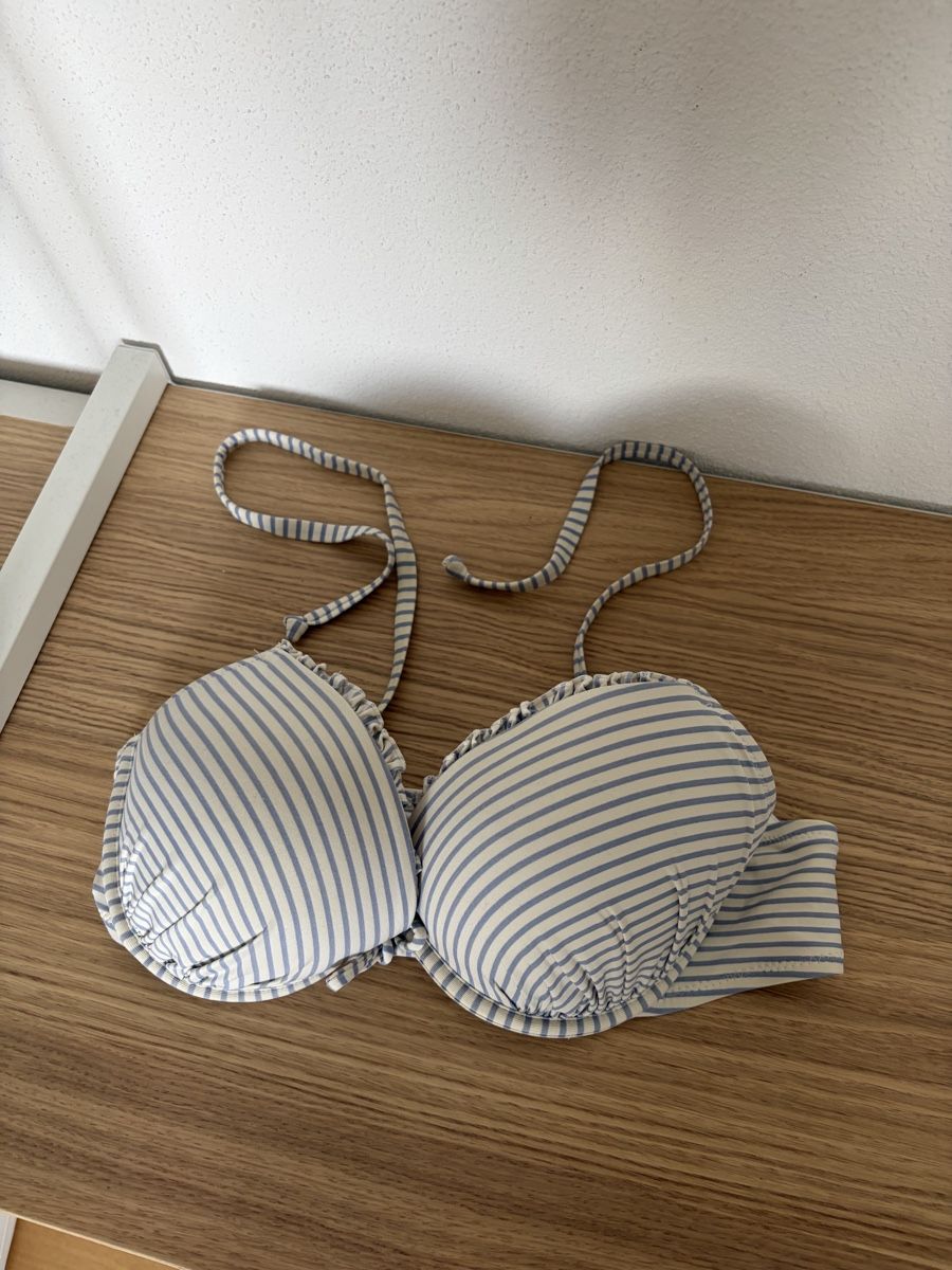 H&M Costumi da bagno & Bikini: HM Bikini Set, Grösse 80C/42, blau-weiss gestreift – Usato da Emmenbrücke venduto da Leeaa.b 1
