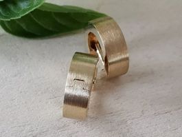 18Kt. Gelbgold praktische Klappcreolen / Sonderverkauf
