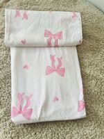 Bettwäsche weiss mit rosa Schleifen 