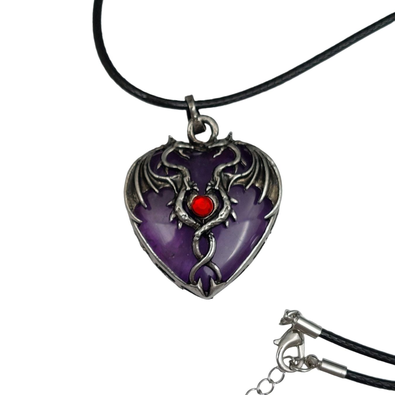 Ciondoli: Halskette mit Drachen Herz Anhänger – Nuovo e nell'imballaggio originale da Zunzgen venduto da WeilerShop 2