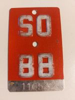 Velonummer SO 88 plaque Velo
