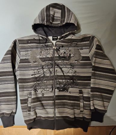 Kapuzenjacke Hoodie V-Lane gestreift mit Motiv XL ab 1.-