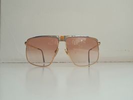 Vintage Gucci Sonnenbrille GG 40 22kt Gold/Silber Edtion