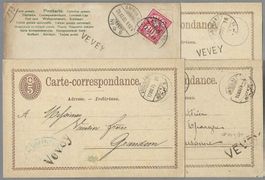 1874 - 1906, STAB-0 VEVEY, VIER VERSCHIEDENE, SAUBER