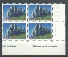 1969, Sondermarken Schweizer Alpen **
