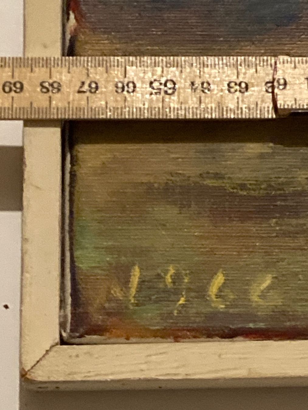 Dipinti: Landschaftsgemälde monogrammiert 1966 mit Leuchtturm Felsen – Usato da Hirzel venduto da pjn_d7xp 7