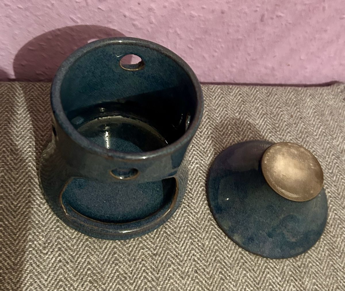 Diffusori di oli essenziali: Brûle-parfum en céramique bleu – Usato da Petit-Lancy venduto da Pierre_le_voyageur 2