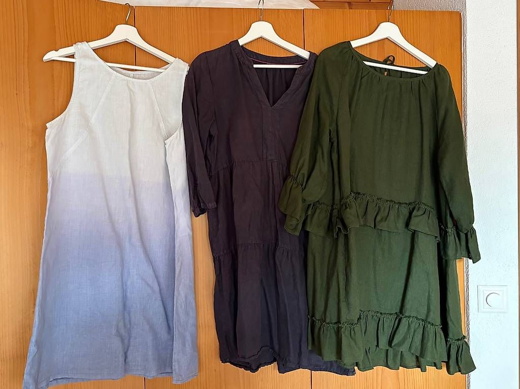 Robes: 3 wunderschöne Leinenkleider in L – D'occasion à Frasnacht par Arbor_felix