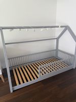 House Bed Grey Wooden (Beliani)