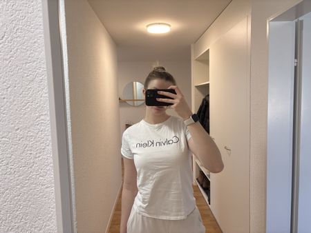 Calvin Klein T-Shirt, weisses Shirt, Gr. S