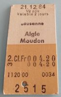 Billette Schweiz Lausanne Algle Moudon 2. Kl. 2515